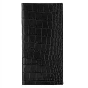 ISO Cuyana croc embossed leather passport case